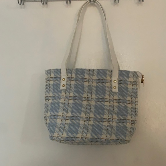 Blue tweed tote - Picture 1 of 3